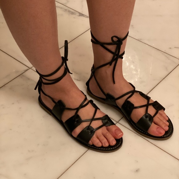 Madewell Shoes - Black strapy gladiator sandals